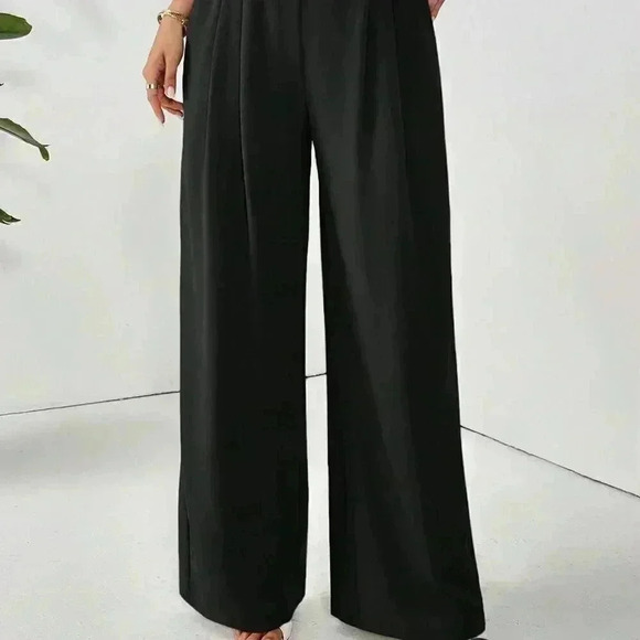 Black Casual Women's Solid Color Daily Basic Pants - Picture 5 of 6